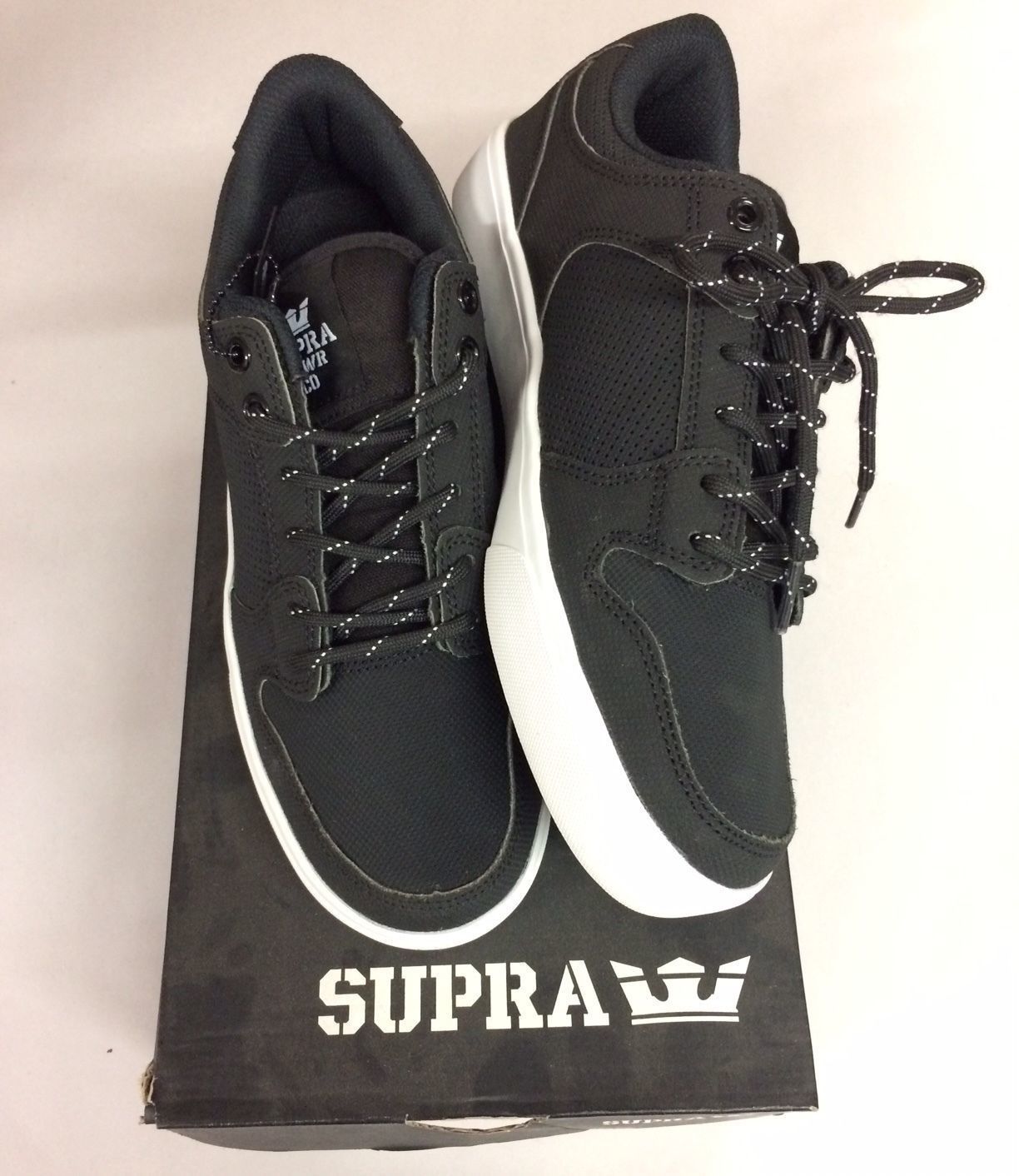 SUPRA VAIDER LC BLACK WHITE SKATEBOARD SHOES FREE POST AUSTRALIAN SELLER |  eBay