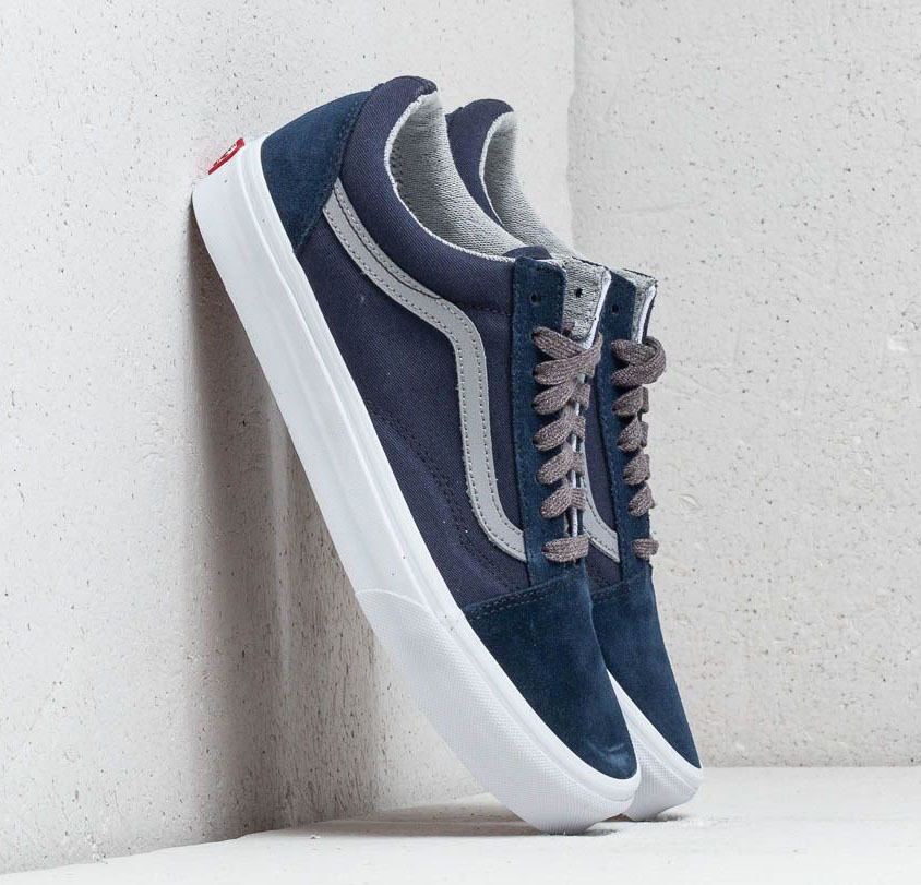 VANS SHOES OLD SKOOL NAVY JERSEY LACE 