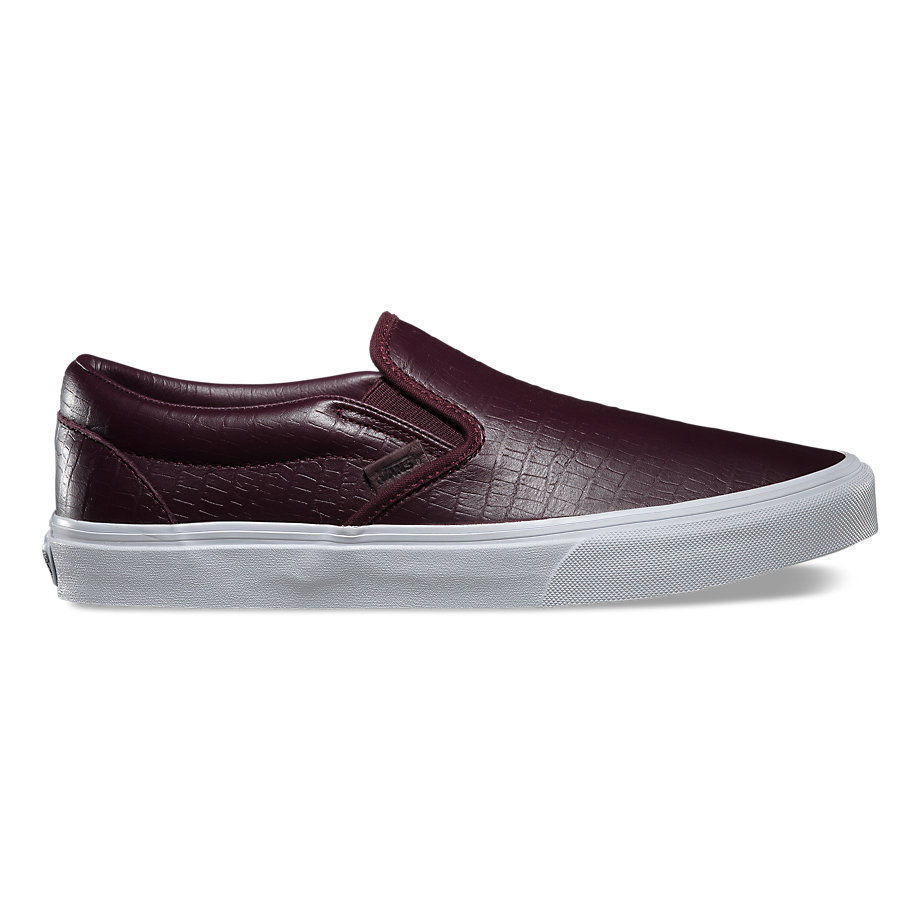 VANS SHOES CLASSIC SLIP ON WINETASTING CROC PERFORATED LEATHER CSO FREE ...