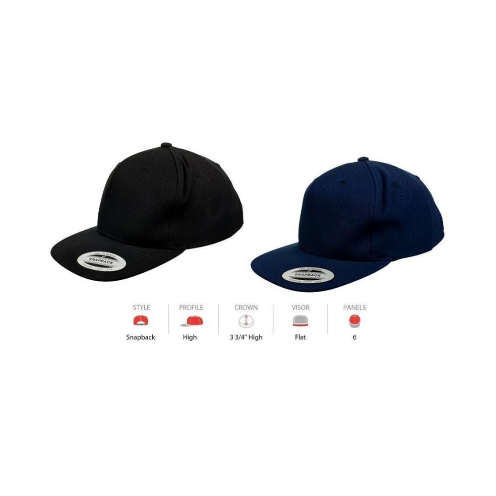 flexfit flat peak caps