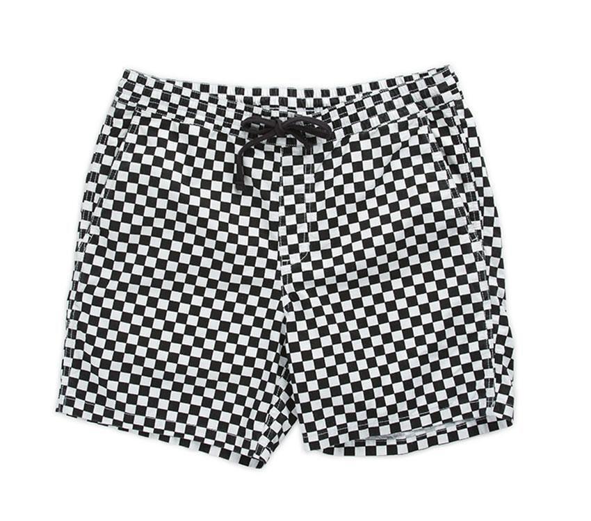 Vans Range Short Checkerboard Black / White Shorts Relaxed Fit - VANS SHOES