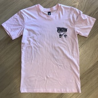 KINGPIN SKATE SUPPLY S/S TEE SHIRT PINK PIPE PRINT HAZY DEEDS