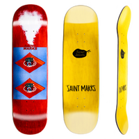 SAINT MARKS Skateboard Deck" MOSQUITO COIL'  RED BOARD ASST SIZES NEW FREE POST