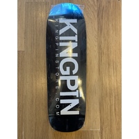 KINGPIN SKATE SHOP OLDSKOOL shape SKATEBOARD DECK black stain 9.8125 x 32 WB 14.5