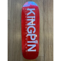 KINGPIN SKATE SHOP OLDSKOOL shape SKATEBOARD DECK RED stain 9.8125 x 32 WB 14.5