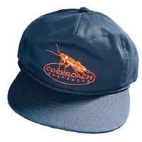 COCKROACH 6 PANEL SNAPBACK CAP NAVY adjustable OSFA