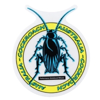 COCKROACH logo sticker MEDIUM 3.5'' X 3.75'' BLUE / YELLOW AUSTRALIA