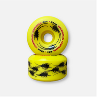 COCKROACH wheels ORIGINALS 63MM 96A YELLOW OLD SCHOOL 1988 shape skate board wheels