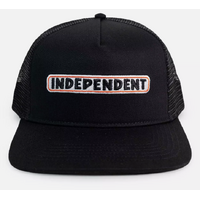 INDEPENDENT TRUCKS BAR TRUCKER CAP BLACK SKATEBOARD CAP