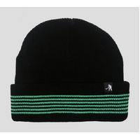 Pass~Port Organic Cotton Stripe Knit Beanie - Black / Green PASSPORT