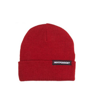 INDEPENDENT truck co - Bar Label Indy Red Beanie Hat Aust Seller OSFA 