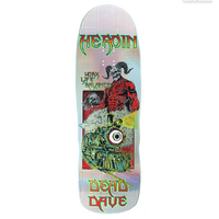 Heroin -  Dead Dave Hellscape 10.1" Shaped Deck Skateboard Skate Board