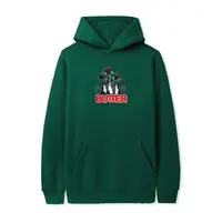 Butter Goods - Cats Jumper Forest Green Pull Over Hoodie Hood Fleece Buttergoods