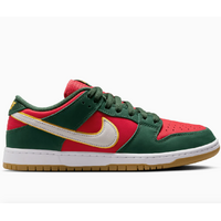 Nike SB - Dunk Low Pro PRM Fir / White / University Gold / Fire Red US Mens Shoe FZ1287 300