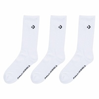 CONVERSE CONS SOCKS 3 PACK WHITE SIZE US 11-14 NEW