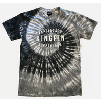 Kingpin RETRO TIE DYE tee HEATHER GREY Shirt Kingpin Skate Supply T-Shirt Short Sleeve