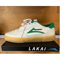 Lakai - Cambridge Suede Skate Shoes White / Green LEATHER MS125-0252-A00 New Shoe US Mens