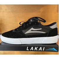 LAKAI SHOES CAMBRIDGE BLACK / GREY SUEDE MS125-0252-A00 AUSTRALIAN SELLER