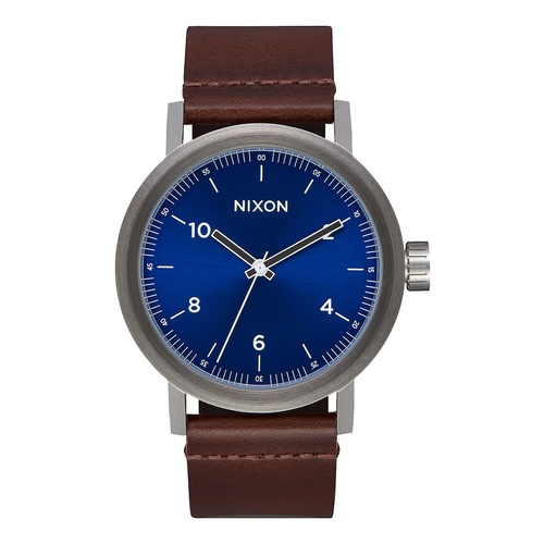 NIXON Stark Leather  Blue Sunray / Brown WATCH NEW FREE POST AUST A1194 2301-00