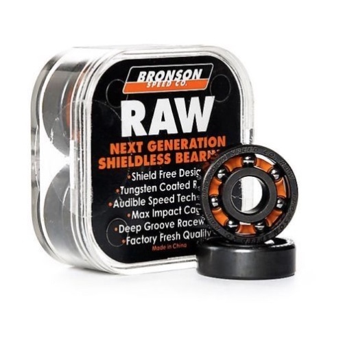 BRONSON SPEED CO. - G3 Next Gen Shieldless Skateboard Bearings RAW - Set of 8