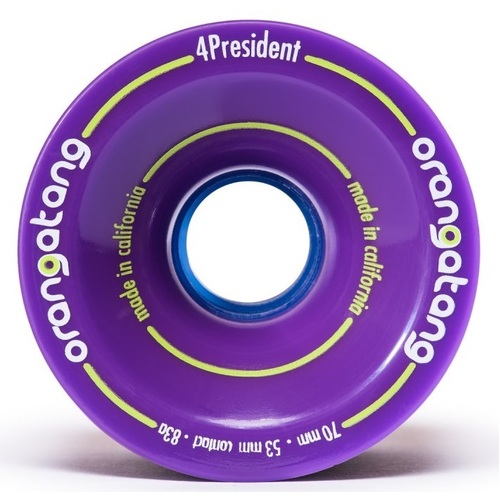 Orangatang - Longboard Wheels 4President 70mm 83a Purple Set of 4