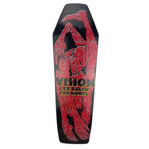 Vision Lee Ralph Contortionist coffin horror series 9.5" X 32" X 16" wb Reissue Skateboard Deck black / red Skate Board Deck