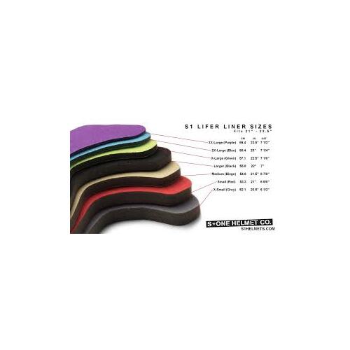 S1 LIFER HELMET SIZING LINER kit assorted sizes s-one