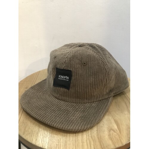 Kingpin - Corduroy Hat Cap Brown Kingpin Logo Skate Supply Adjustable Cord