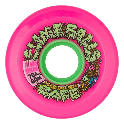 Santa Cruz - OG Slime Pink Cafe 60mm 78a Slime Balls Skateboard Wheels Set of 4