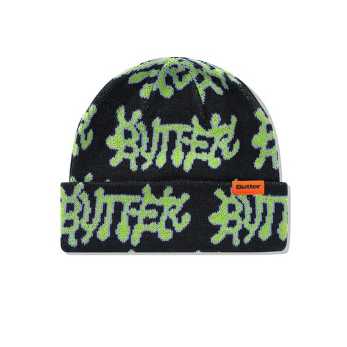 Butter Goods - Ink Cuff Black Beanie OSFA Buttergoods