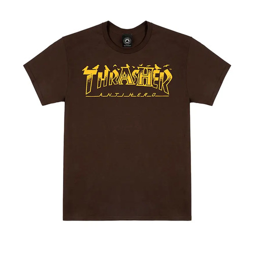 Thrasher ANTI HERO pigeon mag tee T-SHIRT dark chocolate Jumper Pullover