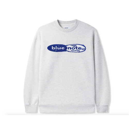 Butter Goods - Records Logo Felt Applique Crewneck Ash Grey Pull Over Buttergoods Jumper