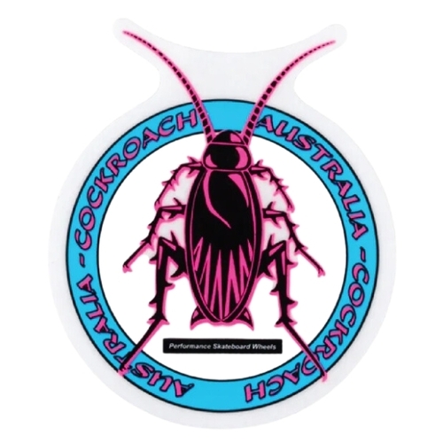 COCKROACH logo sticker MEDIUM 3.5'' X 3.75'' PINK / BLUE AUSTRALIA