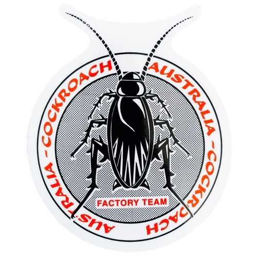 COCKROACH factory team sticker MEDIUM 3.5'' X 3.75'' BLACK / RED AUSTRALIA