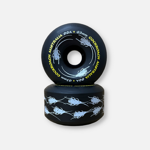 COCKROACH wheels ORIGINALS 63MM 96A BLACK OLD SCHOOL 1988 shape skate board wheels