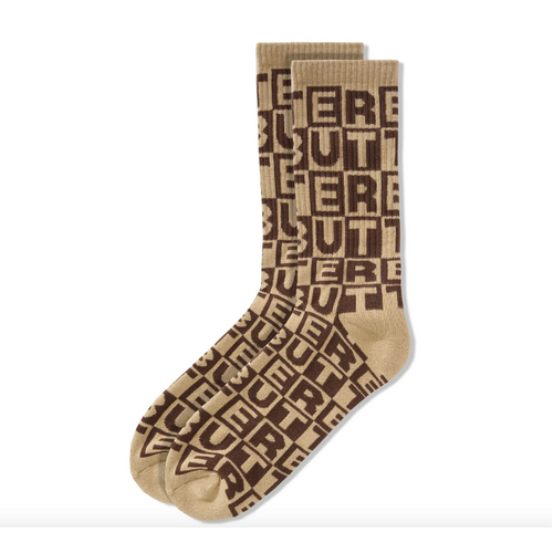 Butter Goods - Tile Socks Brown Pair Socks Buttergoods US Mens 7 - 11