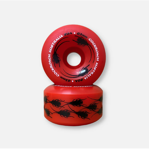 COCKROACH wheels ORIGINALS 63MM 96A Red OLD SCHOOL 1988 shape skate board wheels