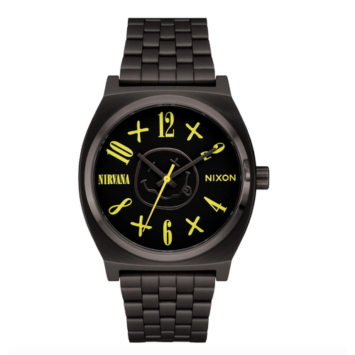 Nixon - Nirvana Time Teller Black / Nirvana Smiley Face Watch A1419 - 5275 - 00