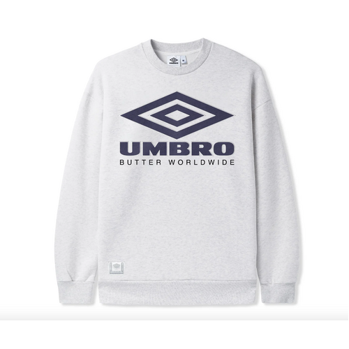 Butter Goods - X Umbro Diamond Logo Sweater Pull Over Grey Buttergoods Jumper