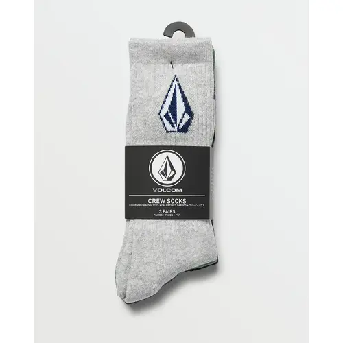 Volcom - Full Stone Socks Petro US Mens 9 - 12 | 3 Pack Socks