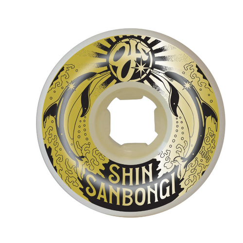 OJ WHEELS - 54mm Shin Sanbongi Dolphins Double Duro White 101a/95a OJ Skateboard Wheels