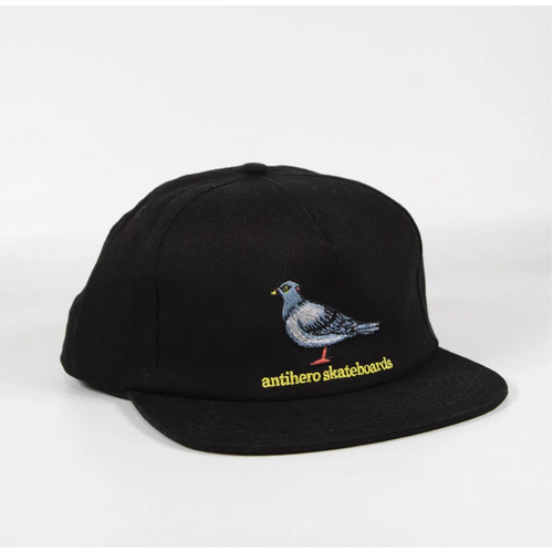 Anti Hero - Lil Pigeon Black / Yellow Snapback Hat Cap OSFA