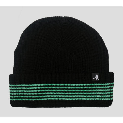 Pass~Port Organic Cotton Stripe Knit Beanie - Black / Green PASSPORT