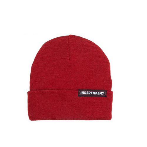 INDEPENDENT truck co - Bar Label Indy Red Beanie Hat Aust Seller OSFA 