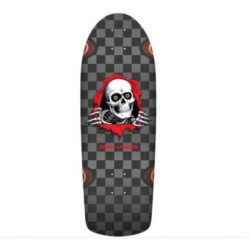 Powell Peralta - Ripper OG Checker 10" Silver Black Skateboard Deck Reissue