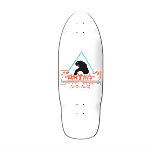 SMA - Natas White Dip 10.0" Skateboard Deck Santa Monica Airlines Shaped