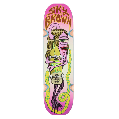 Toy Machine SKY BROWN guest board SKATEISTAN 8.25" WHEEL WELLS Skateboard Deck Skate Board