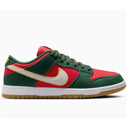 Nike SB - Dunk Low Pro PRM Fir / White / University Gold / Fire Red US Mens Shoe FZ1287 300 [Size: 10]