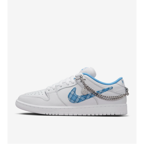 Nike SB  Dunk Low Pro x Nicole Hause White / University Blue US Mens Shoe FZ8802 100 [Size: 10]