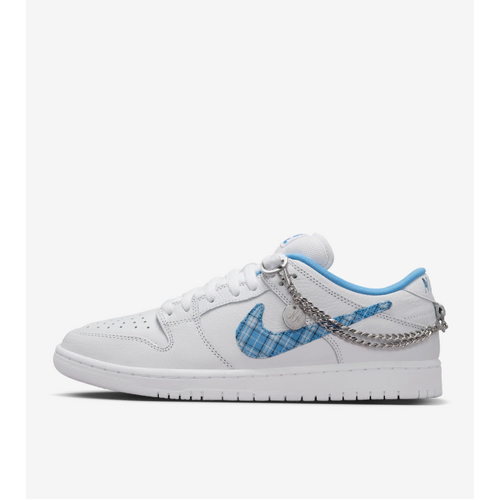 Nike SB  Dunk Low Pro PRM NICOLE HAUS WHITE/ UNIVERSITY BLUE  US Mens Shoe [Size: 10]